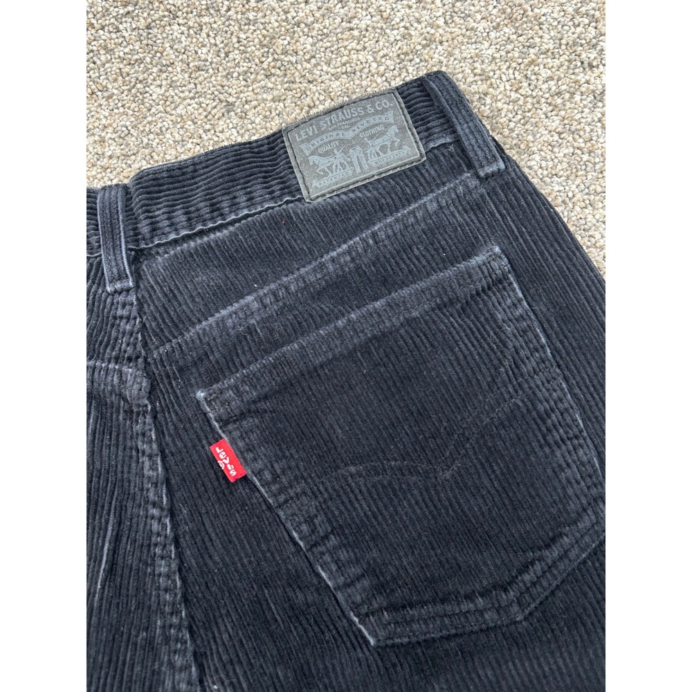 Levis Slim Fit Corduroy Pants Black W28 L30 Cotton Trousers A4690-1843 #0745